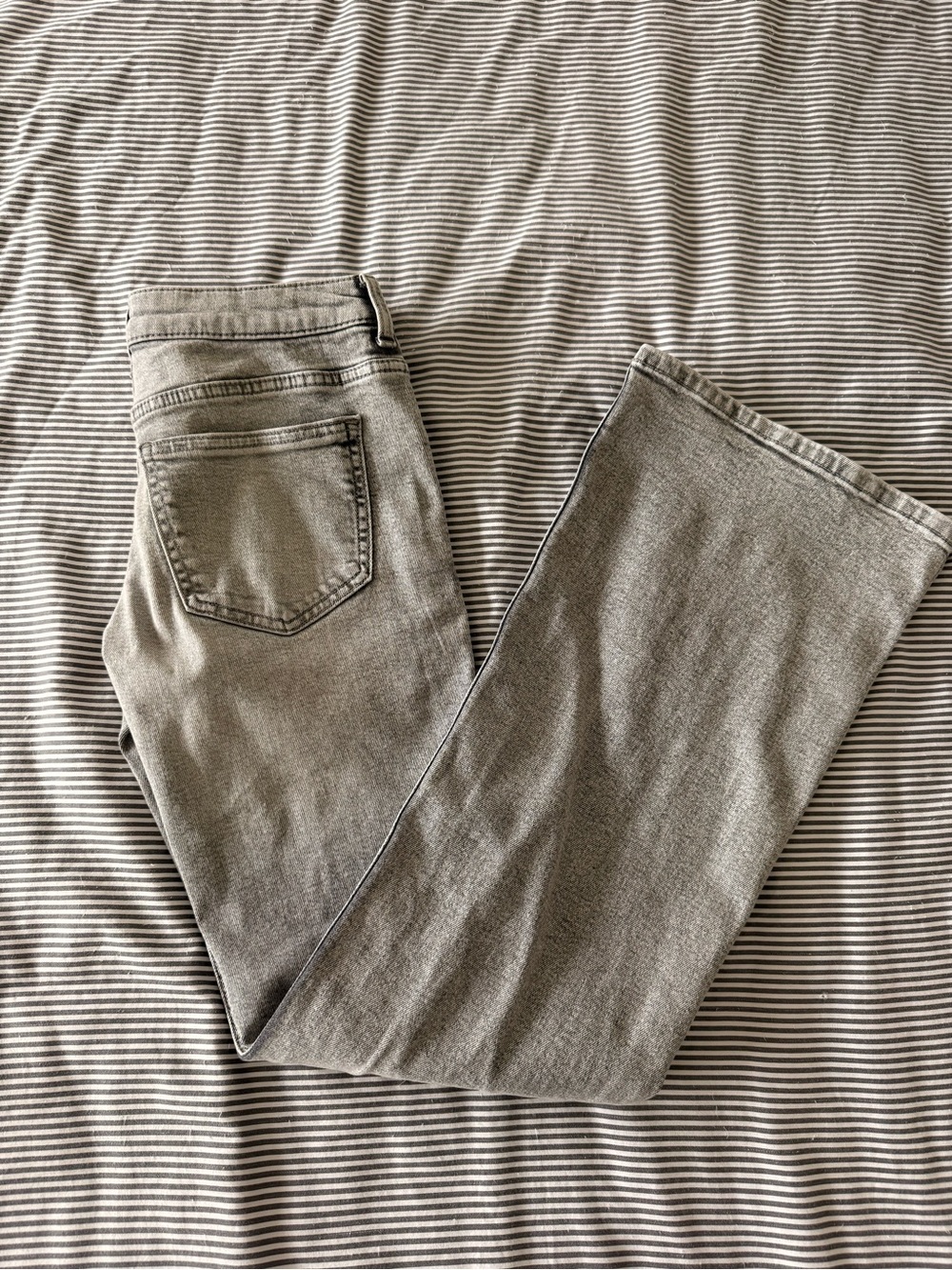 H&M gray low rise flare jeans